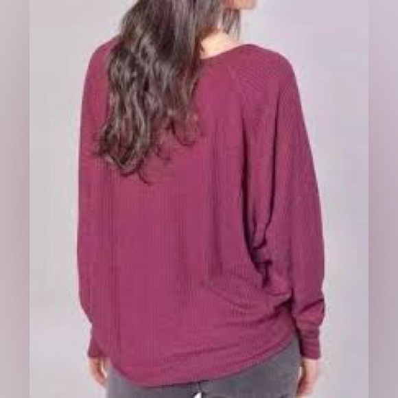 NWT Free People purple mulberry Santa Clara thermal - Picture 4 of 9